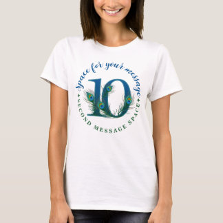 10. Jubiläums-Pfauenfedern T-Shirt
