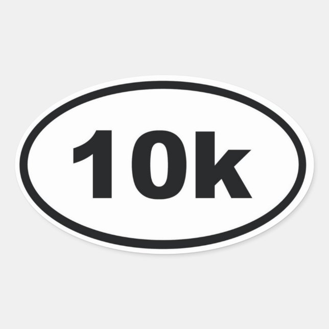 10 k ovaler aufkleber (Vorderseite)