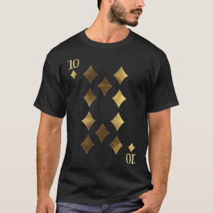 10 Karo Pokerkarte Spielkarte Blackjack T-Shirt