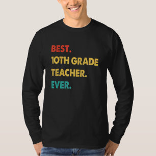 10. Klasse Lehrer Retro Bester 10. Klasse Lehrer E T-Shirt
