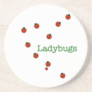 10 ladybugs sandstein untersetzer