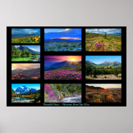 10 Landschaftsfoto Vorlage & Text Galerie Schwarz Poster