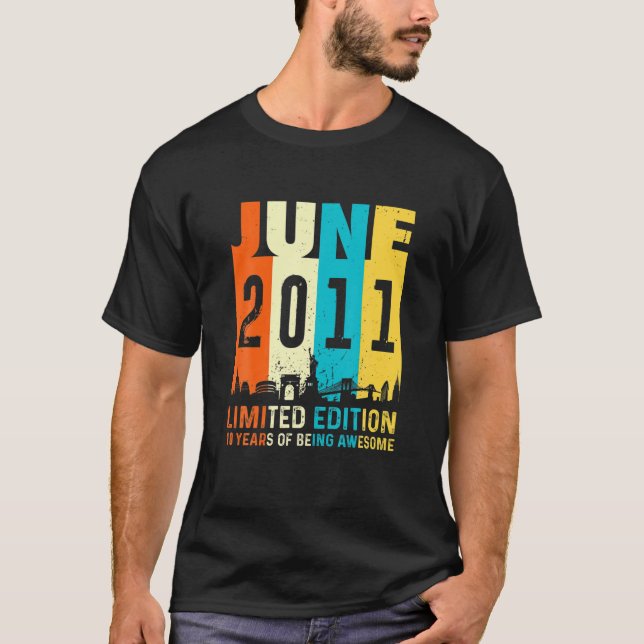 10 limitierte Ausgabe, hergestellt im Juni 2011 10 T-Shirt (Vorderseite)