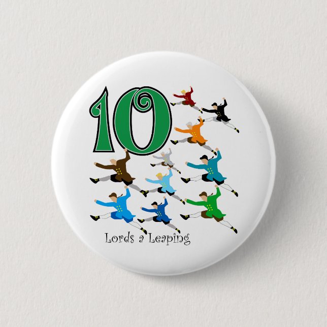10 Lords Leaping Button (Vorderseite)