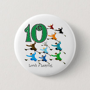 10 Lords Leaping Button