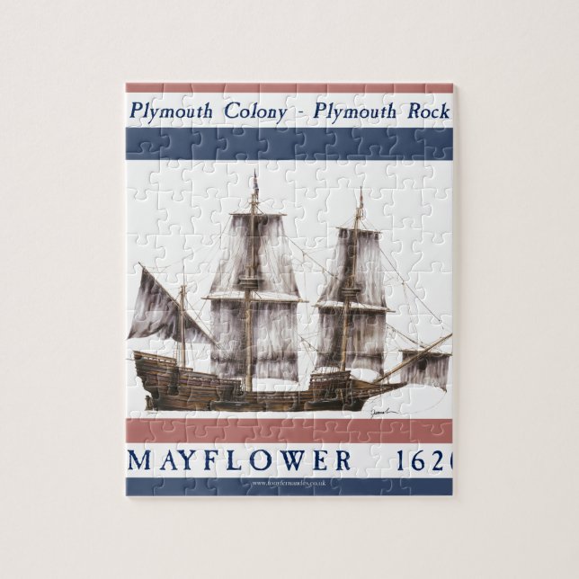 10 mayflower Plymouth-Kolonie Puzzle (Vertikal)