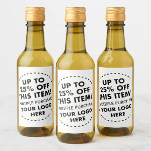 10 Mini Wein Flaschen Etiketten 25% Rabatt Bulk ka