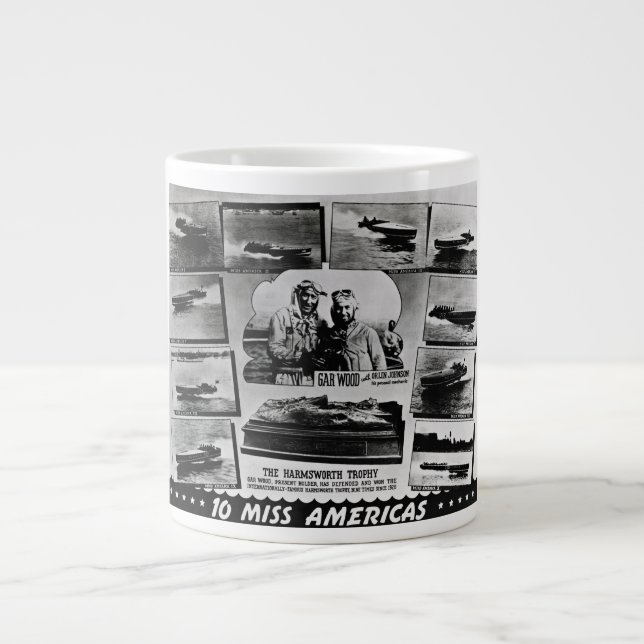 10 Miss Americas Gar Wood und Orlin Johnson Jumbo-Tasse (Vorderseite)