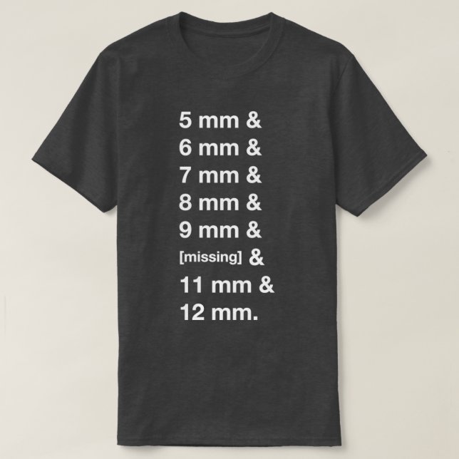 10 mm Sockel verloren T-Shirt (Design vorne)