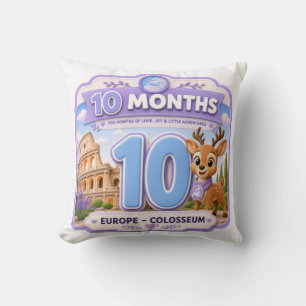 10 Monate Baby-Meilenstein-Explorer Kissen