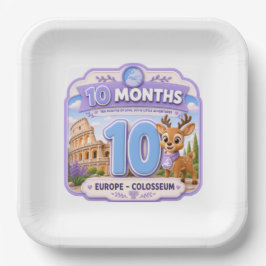 10 Monate Baby-Meilenstein-Explorer Pappteller
