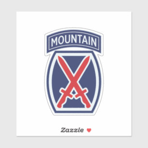 10. Mountain Division "Mountaineer" Abzeichen Aufkleber