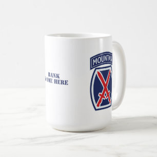 10. Mountain Division "Mountaineer" Abzeichen Kaffeetasse
