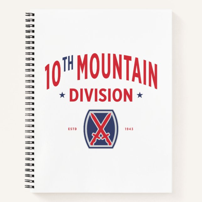 10. Mountain Division "Mountaineer" Abzeichen Notizbuch (Vorderseite)