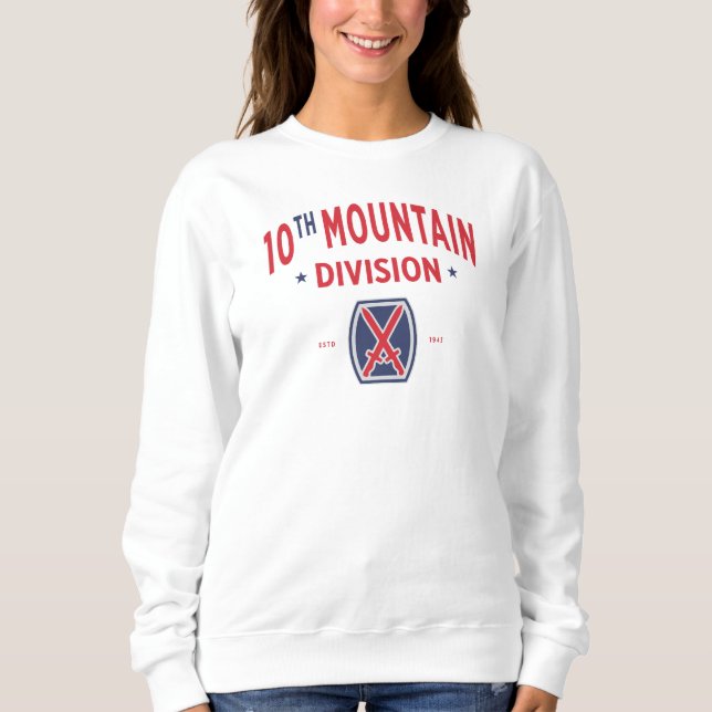 10. Mountain Division "Mountaineer" Abzeichen Sweatshirt (Vorderseite)