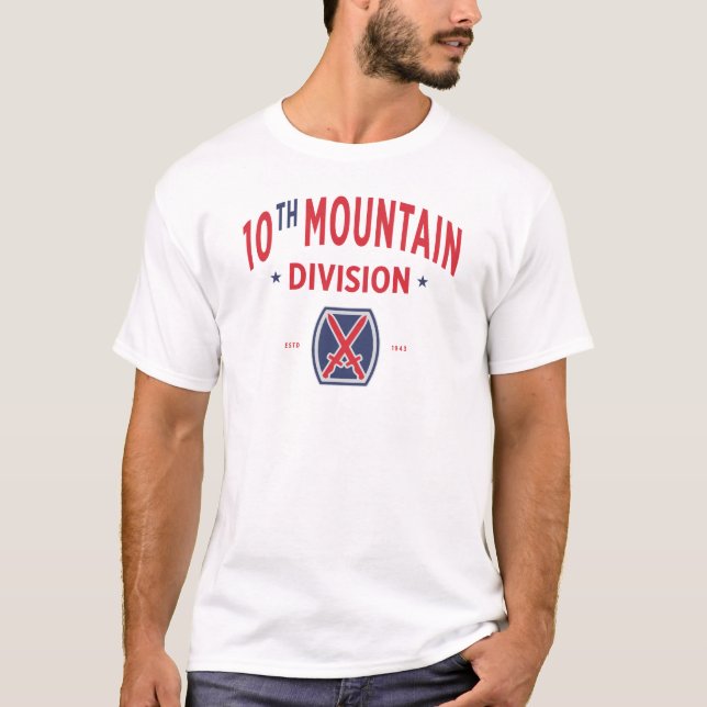 10. Mountain Division "Mountaineer" Abzeichen T-Shirt (Vorderseite)