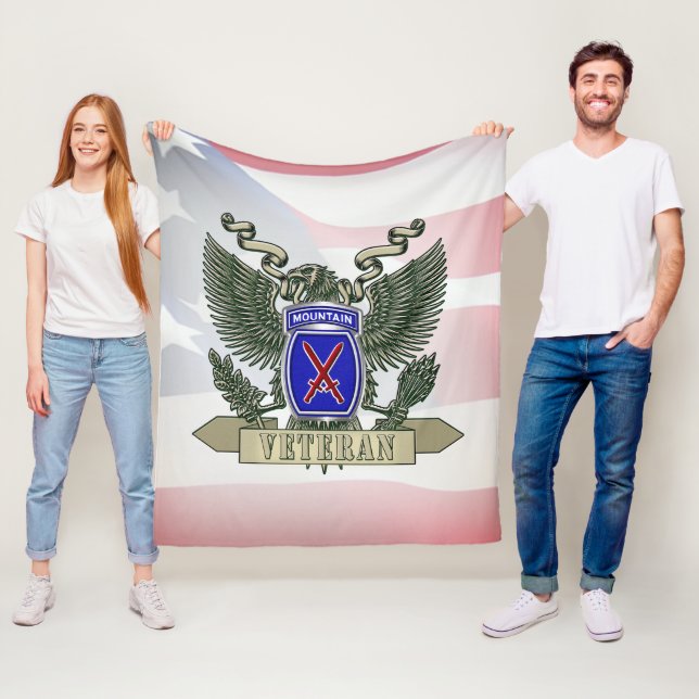 10. Mountain Division Veteran Fleecedecke (Beispiel)