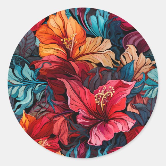 #10 Muster Runder Aufkleber (Vorderseite)