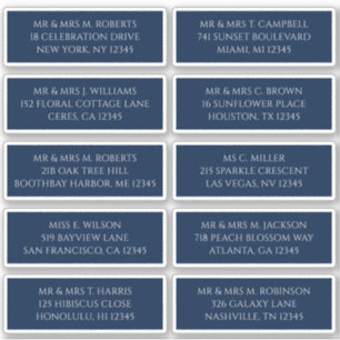 10 Name der Person Mystical Blue Aufkleber