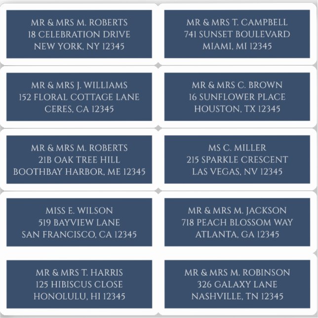 10 Name der Person Mystical Blue Aufkleber (Vorderseite)