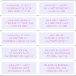 10 Name der Person Mystical Lavender Aufkleber