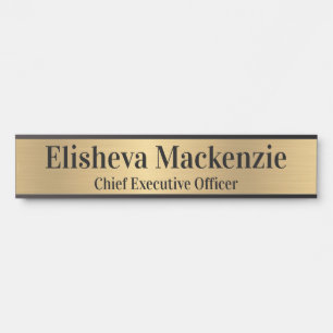 10" Office Door Signs Name Plate Imitate Gold Türschild