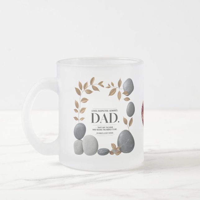 10 oz Mattiert Glass Tasse - Elegantes Geschenk fü (Links)