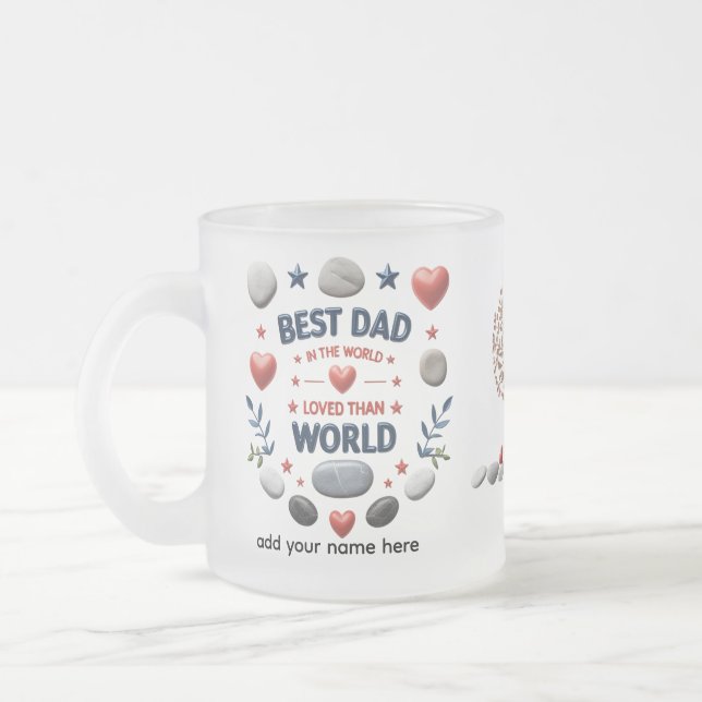 10 oz Mattiertes Glas personalisierte Umarmung Mattglastasse (Links)