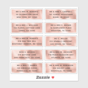 10 Party für die Anschrift des Gastes Wedding Sti Aufkleber