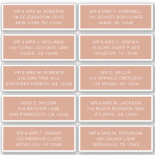 10 Party mit individueller Gastadresse Hochzeit Aufkleber