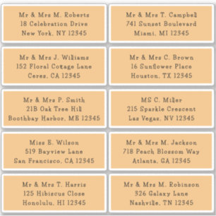 10 Party mit individueller Gastadresse Hochzeit Aufkleber