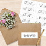 10 Party mit individueller Gastadresse Hochzeit Aufkleber<br><div class="desc">10 Party für die persönliche Gästenadresse Wedding Black Script Stickers enthält 10 Aufkleber mit Ihrem individuellen Gästennamen und Ihrer persönlichen Adresse auf jedem Aufkleber in schwarz auf weißem Hintergrund. Auch perfekt für Weihnachts- und Feiertagskarten, Geburtstagsfeiern, Hochzeitseinladungen, Babyduschen, Brautparty, Dankeschön-Karten und Office-Mail-Outs. Bearbeiten Sie den Text einfach in den dafür vorgesehenen...</div>
