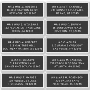 10 Party mit individueller Gastadresse Hochzeit Aufkleber