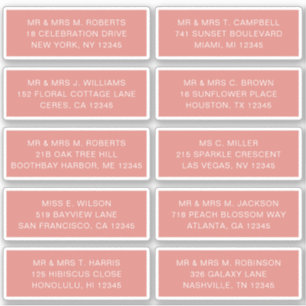 10 Party mit individueller Gastadresse Hochzeit Aufkleber