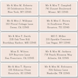 10 Party mit individueller Gastadresse Hochzeit Aufkleber