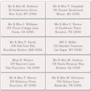 10 Party mit individueller Gastadresse Hochzeit Aufkleber