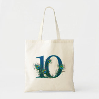 10 Pfauenfeder-Jubiläum Elegant Tragetasche