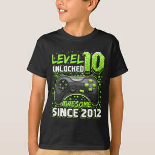 10 Phantastisches 2012 Videospiel 10. Geburtstag T-Shirt
