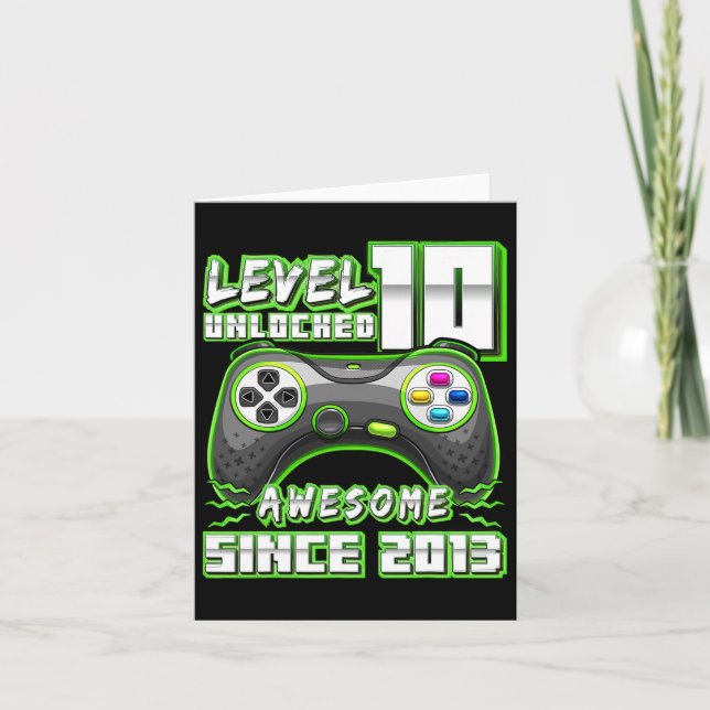10 Phantastisches 2013 Videospiel 10. Geburtstag Karte (Vorderseite)