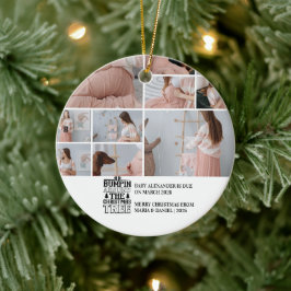 10 Photo Christmas Tree Pregnancy Announcement Keramik Ornament