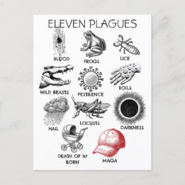 10 Plagues-Spaß Postkarte