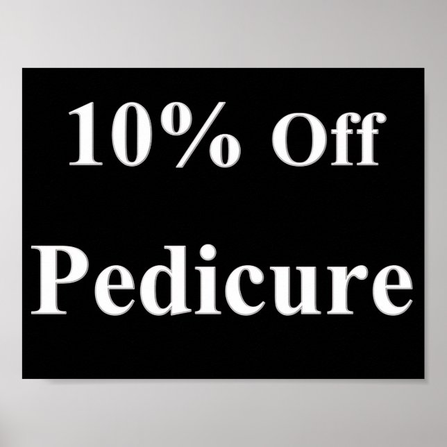 10 % Preisnachlass für Pediküre Poster (Vorne)