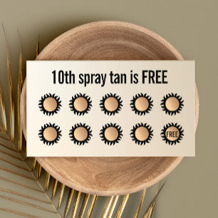10 Punch Spray Tan Besuchen Sie die Kundenloyalty Treuekarte