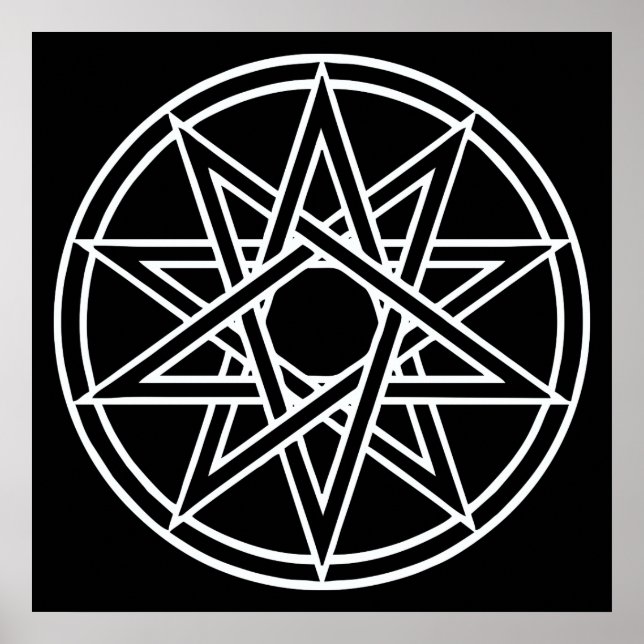 10 PUNKTE STAR GEOMETRIC WALL DRUCKEN. POSTER (Vorne)