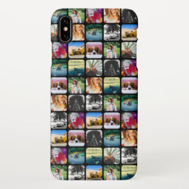 10 quadratische Foto-Gittervorlage gerundeter schw iPhone Hülle