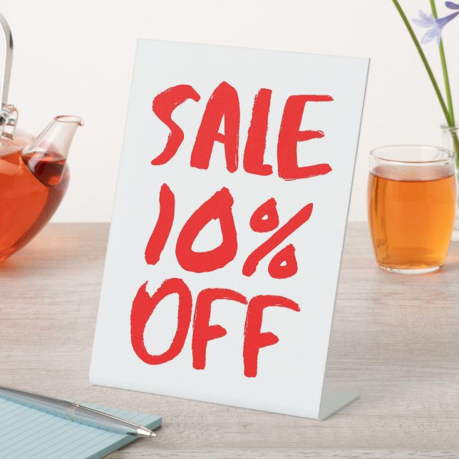 10% Rabatt auf das Handelsschild, Tabletop-Beschri Sockelschild (In Situ)