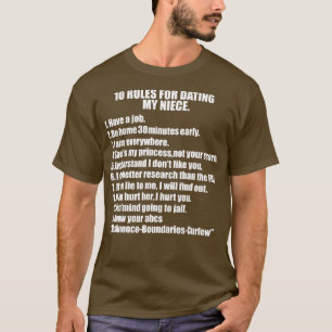 10 Regeln Verabredete Mein Nichte überschützender T-Shirt