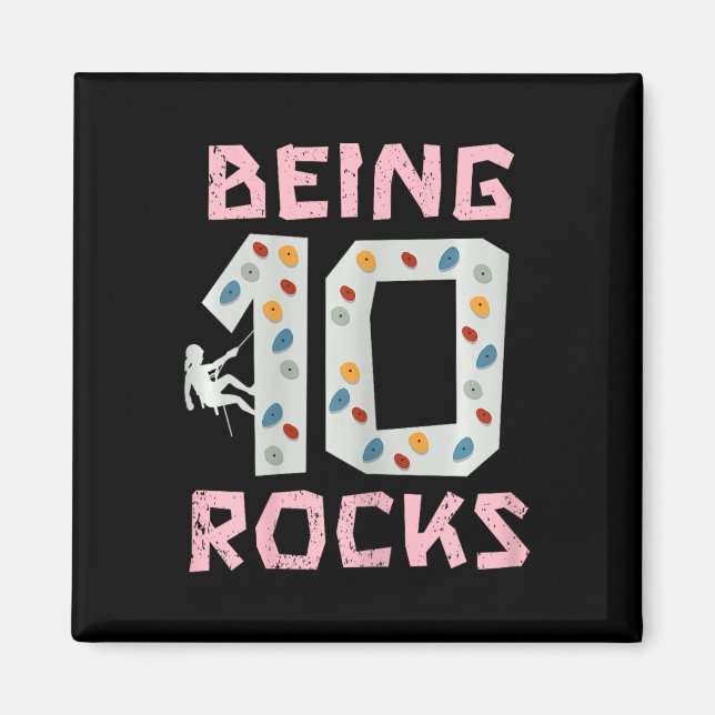 10 Rocks Kletter Mädchen sein  Magnet (Vorne)