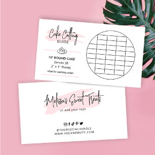 10" Runder Cake Cutting Guide 2x1" Hochzeiten Begleitkarte