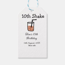 10. Shake 10. Geburtstag Milchshake-Schreiber Geschenkanhänger